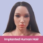 Implanted human hair