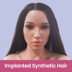 Implanted synthetic hair