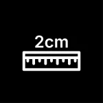 Diameter 2 cm